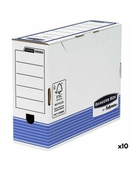 Caja de Archivo Fellowes Azul Blanco A4 100 mm (10 Unidades)