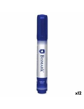 Rotulador permanente Bismark Azul 1,5 mm (12 Unidades)