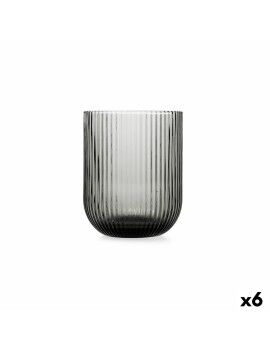 Vaso Bidasoa Fosil Gris Vidrio 280 ml (6 Unidades)