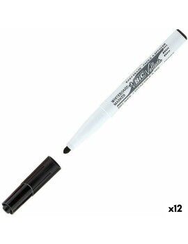 Rotulador Bic Velleda 1741 Ardósia branca Preto (12 Unidades)