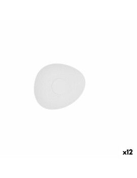 Prato Bidasoa Fosil Branco Cerâmica Alumina 13,3 x 11,6 x 1,7 cm Café (12 Unidades)