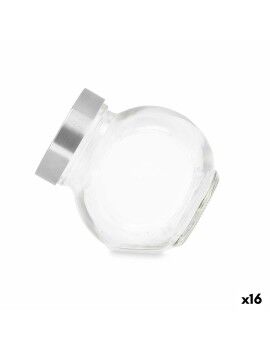 Frasco de bolachas Transparente Metal Vidro 2,2 L (16 Unidades)