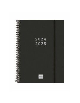 Agenda Finocam Negro A5 15,5 x 21,2 cm 2024-2025