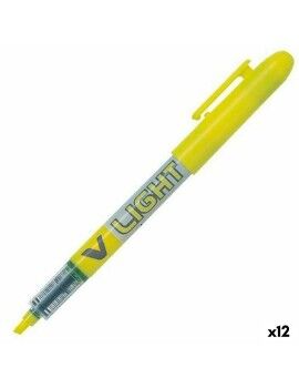 Marcador Fluorescente Pilot V Light Amarelo (12 Unidades)