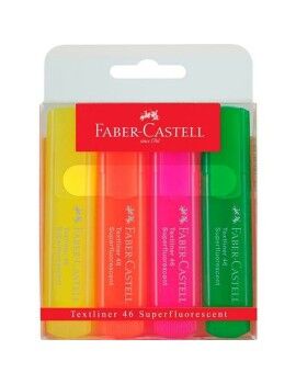 Conjunto de Marcadores Fluorescentes Faber-Castell TEXTLINER 46 Multicolor (4 Unidades)