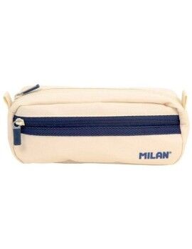 Bolsa Escolar Milan 1918 Bege 21 x 8,5 x 6,1 cm Retangular