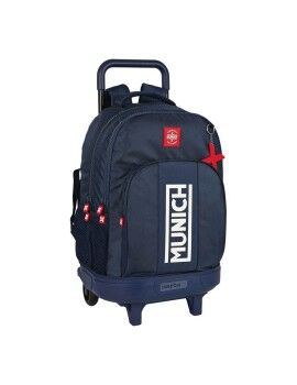 Mochila Escolar com Rodas Munich Storm Azul Marinho 22 L