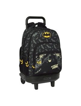 Mochila Escolar com Rodas Batman Hero Preto 33 X 45 X 22 cm