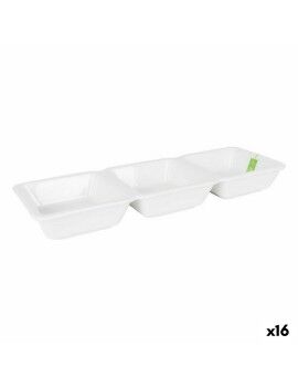 Cuenco La Mediterránea Yummy Aperitivo Porcelana Blanco 29,3 x 9,5 x 3,3 cm (16 Unidades) (29,3 x...