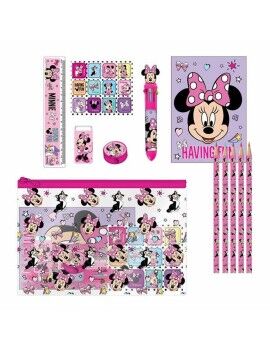 Set de Papelaria Minnie Mouse Cor de Rosa