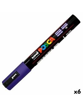 Rotulador de pintura acrílica POSCA PC-5M Azul oscuro 1,8-2,5 mm (6 Unidades)