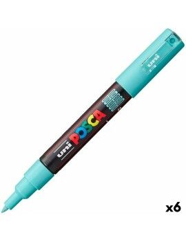 Rotulador de tinta acrílica POSCA PC-1M Água-marinha 0,7 mm (6 Unidades)