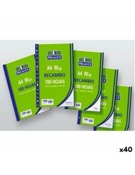 Bloco de Notas Branco A4 100 Folhas (40 Unidades)