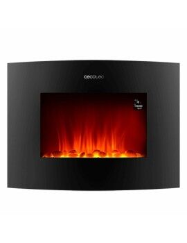 Chaminé Elétrica Decorativa de Parede Cecotec Ready Warm 2250 Curved Flames Connected Preto 1000...