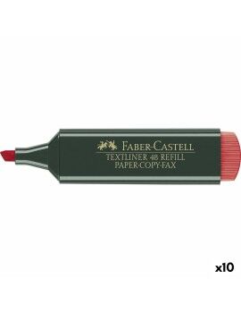 Marcador Fuorescente Faber-Castell TEXTLINER 48 Vermelho (10 Unidades)