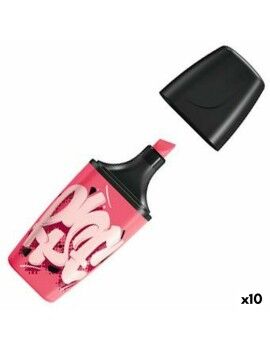 Marcador Fuorescente Stabilo BOSS MINI RISE Cor de Rosa 10 Peças