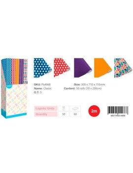 Papel de Embrulho Europrice Multicolor Rolo (50 Unidades)