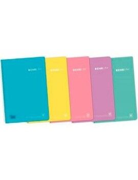 Caderno ENRI Pastel Quarto 80 Folhas (5 Unidades)