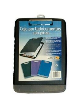 Portadocumentos Office Box Pinza A4+ Negro