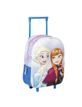 Mochila Escolar com Rodas Frozen Azul 25 x 31 x 10 cm