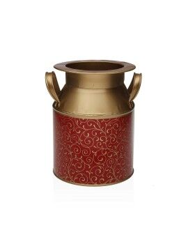 Vaso Versa Serpentine Vermelho Metal 16 x 20 x 20 cm