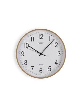 Reloj de Pared Versa Plástico Cuarzo Madera MDF 4 x 30 x 30 cm