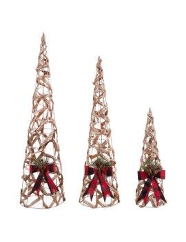 Árvore de Natal Multicolor Fibra natural 20 x 20 x 80 cm (3 Unidades)