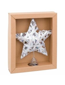 Estrela de Natal Prateado Metal 25 x 5,5 x 30 cm