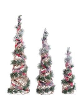 Árbol de Navidad Multicolor Fibra natural 20 x 20 x 80 cm (3 Unidades)