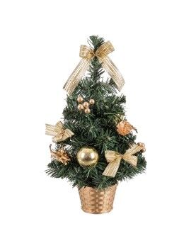 Árbol de Navidad Oro Verde PVC Piñas 26 x 26 x 50 cm