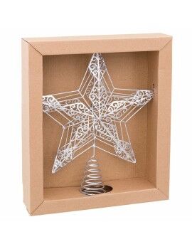 Estrella de Navidad Plateado Metal 25 x 5,5 x 30 cm