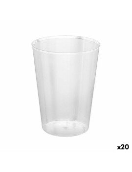 Conjunto de copos reutilizáveis Algon Transparente Cidra 20 Unidades 500 ml (15 Peças)