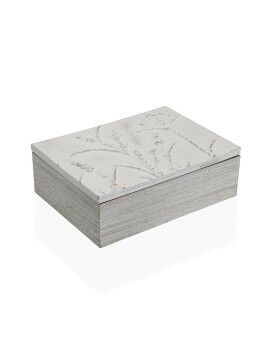 Caja para Infusiones Versa Blanco Madera MDF 18 x 7,5 x 24 cm Flores