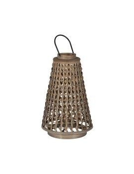 Lanterna Cinzento Bambu Cristal 38 x 38 x 57 cm