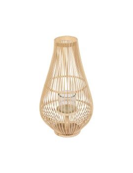 Lanterna Natural Bambu Cristal 30 x 30 x 55 cm