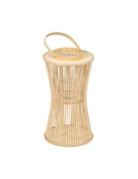 Lanterna Natural Bambu Cristal 20 x 20 x 50 cm