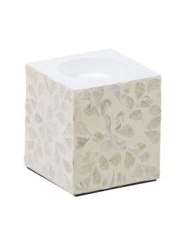 Portavelas Beige Nácar Madera MDF 10,5 x 10,5 x 10,5 cm