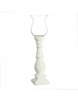 Portavelas Blanco Cristal Cemento 20,5 x 20,5 x 80 cm