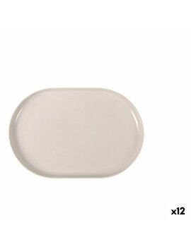 bandeja de aperitivos La Mediterránea Ivory Oval 30 x 20 x 2,5 cm (12 Unidades)