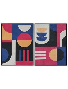 Cuadro Home ESPRIT Azul Negro Moderno Urbano 63 x 3 x 83 cm (2 Unidades)