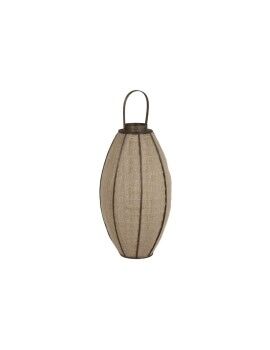 Portavelas Home ESPRIT Natural Yute Bambú 37 x 37 x 70 cm