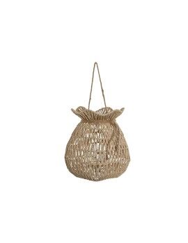 Portavelas Home ESPRIT Natural Metal Cuerda 21 x 21 x 30 cm