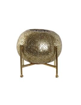 Castiçais Home ESPRIT Dourado Metal Cristal 24 x 24 x 20 cm