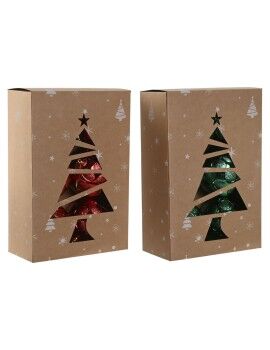 Bolas de Navidad Home ESPRIT Rojo Verde PVC 20 x 10 x 30 cm (2 Unidades)