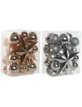 Bolas de Natal Home ESPRIT Dourado PVC 20 x 13 x 26 cm (2 Unidades)