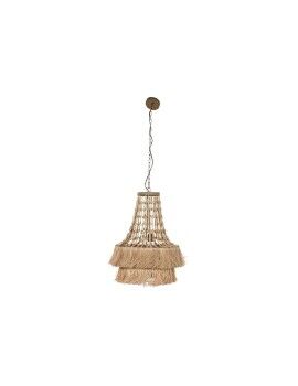 Candeeiro de teto Home ESPRIT Natural Juta Metal 50 W 50,5 x 50,5 x 148 cm