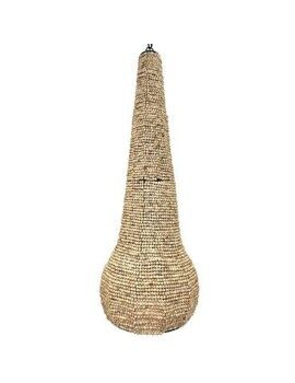 Candeeiro de teto Home ESPRIT Natural Madeira Metal 50 W 36,5 x 36,5 x 174,5 cm