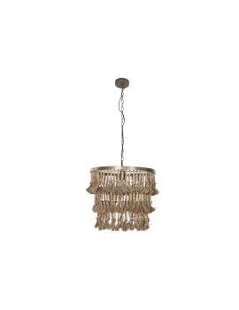 Candeeiro de teto Home ESPRIT Castanho Natural Madeira Metal 50 W 53 x 53 x 123 cm