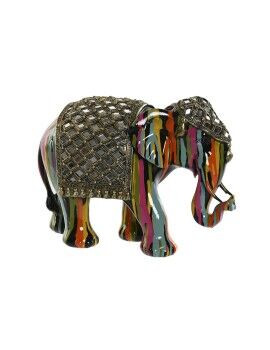 Figura Decorativa Home ESPRIT Multicolor Resina Elefante 31 x 14 x 22 cm