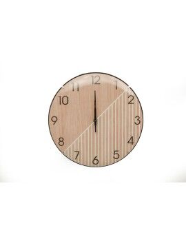 Reloj de Pared Romimex Beige Plástico Madera 30 x 30 x 2 cm